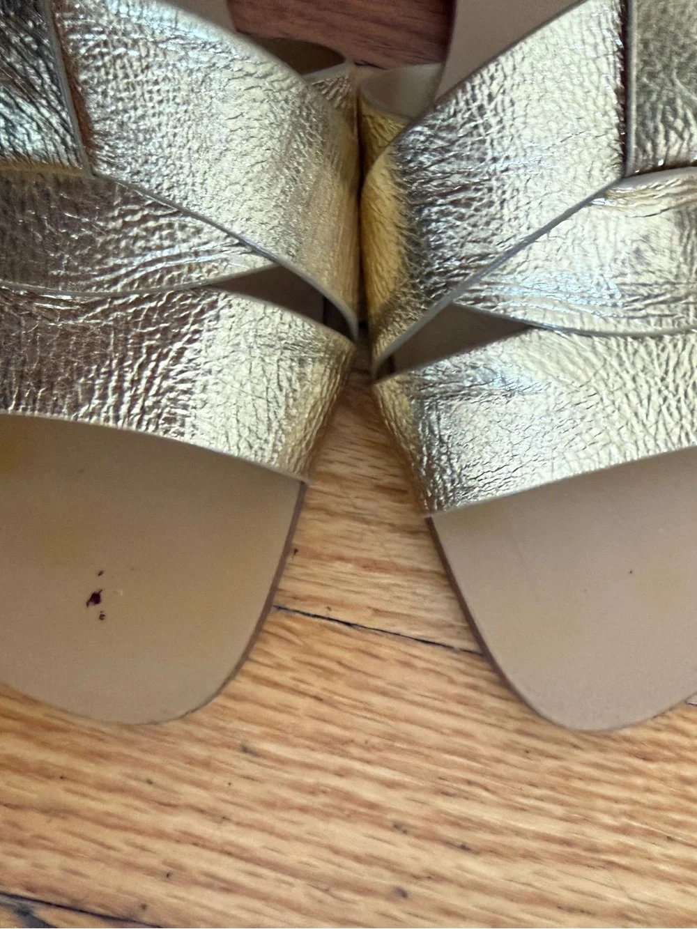 ZARA Women's gold Sandal (Visible Logo) - Picture 3 of 5